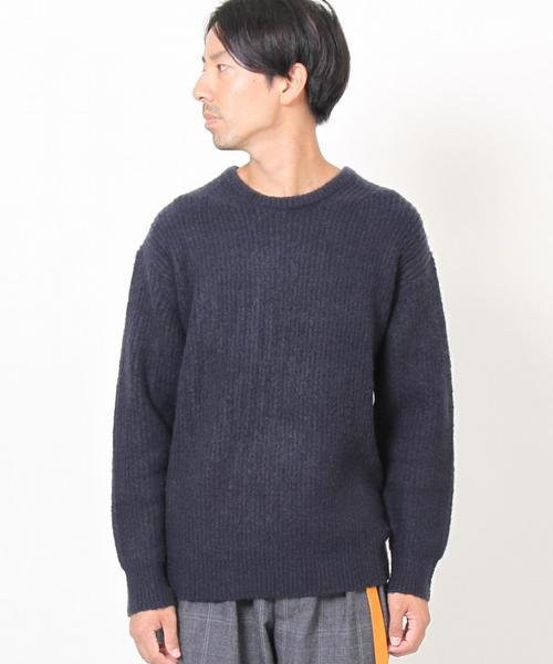 coen（コーエン）の「ストレッチ畦編みクルーネックニット（ニット/セーター・メンズ・Brick /ネイビー/ダークグレー/グレー・LARGE/MEDIUM/X-LARGE/SMALL）」の22枚目の写真
