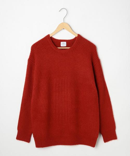 coen（コーエン）の「ストレッチ畦編みクルーネックニット（ニット/セーター・メンズ・Brick /ネイビー/ダークグレー/グレー・LARGE/MEDIUM/X-LARGE/SMALL）」の16枚目の写真