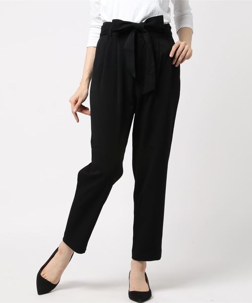 LOWRYS FARM（ローリーズファーム）の「タックリボンテーパードパンツ　782867（その他パンツ・レディース・チェック/ネイビー/ブラック/グレー/ブルー・LARGE/MEDIUM）」の8枚目の写真