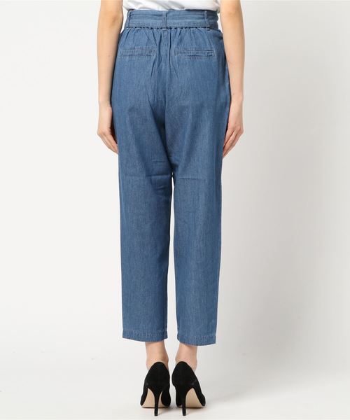 LOWRYS FARM（ローリーズファーム）の「タックリボンテーパードパンツ　782867（その他パンツ・レディース・チェック/ネイビー/ブラック/グレー/ブルー・LARGE/MEDIUM）」の7枚目の写真