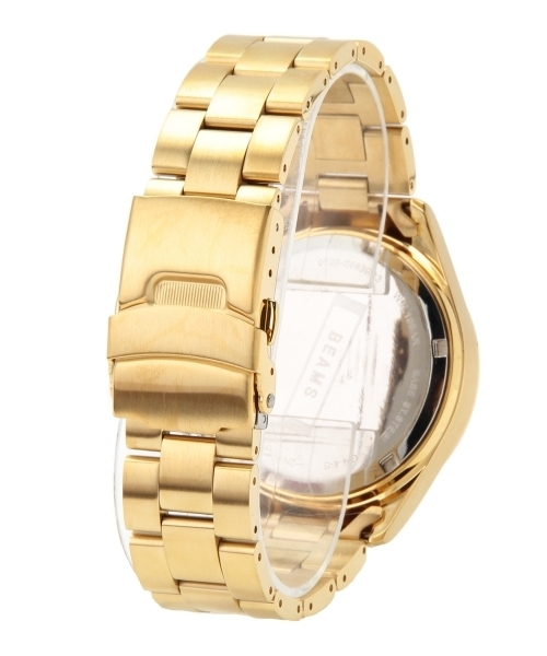 bpr BEAMS（ビーピーアール ビームス ）の「BEAMS / カラークロノグラフウォッチⅡ GLD  （アナログ腕時計・メンズ・ゴールド・ONE SIZE）」の9枚目の写真