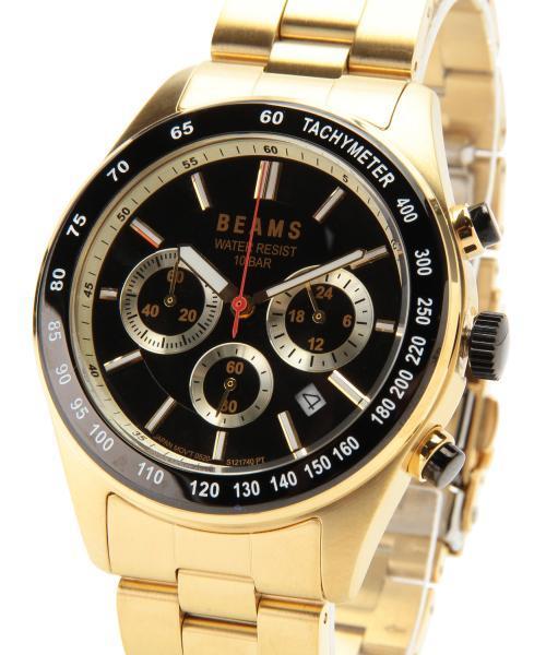 bpr BEAMS（ビーピーアール ビームス ）の「BEAMS / カラークロノグラフウォッチⅡ GLD  （アナログ腕時計・メンズ・ゴールド・ONE SIZE）」の5枚目の写真