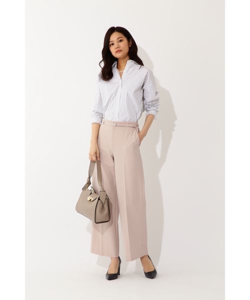 22 OCTOBRE（ヴァンドゥ－オクトーブル）の「【STORY７月号掲載 】細ベルト付ワイドパンツ（その他パンツ・レディース・ネイビー/グレー系その他/ピンク・36/40/38）」の4枚目の写真