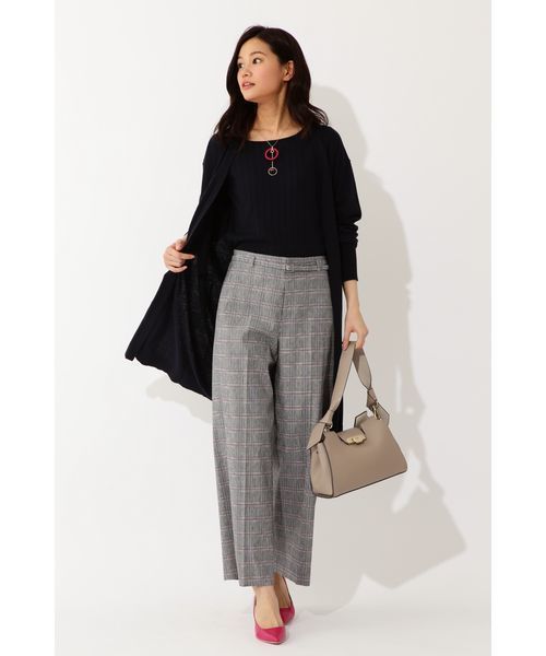 22 OCTOBRE（ヴァンドゥ－オクトーブル）の「【STORY７月号掲載 】細ベルト付ワイドパンツ（その他パンツ・レディース・ネイビー/グレー系その他/ピンク・36/40/38）」の8枚目の写真