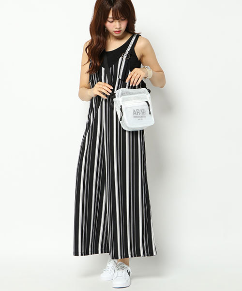 VENCEEXCHANGE（ヴァンスエクスチェンジ）の「リングバックルロンパース（サロペット/オーバーオール・レディース・チャコールグレー/ブラック・M）」の7枚目の写真