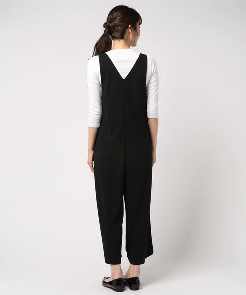 VENCEEXCHANGE（ヴァンスエクスチェンジ）の「リングバックルロンパース（サロペット/オーバーオール・レディース・チャコールグレー/ブラック・M）」の4枚目の写真