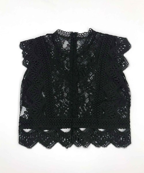 Cheek(チーク)の「コンパクトレーシートップス(シャツ/ブラウス・レディース・ホワイト/ブラック・MEDIUM)」の4枚目の写真