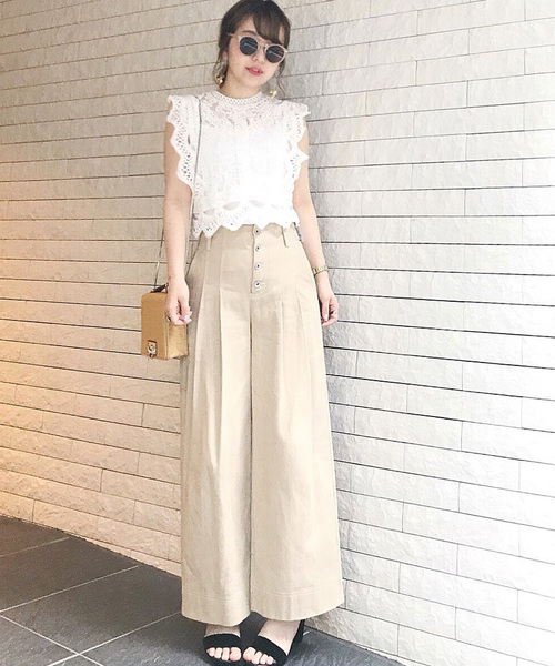 Cheek(チーク)の「コンパクトレーシートップス(シャツ/ブラウス・レディース・ホワイト/ブラック・MEDIUM)」の15枚目の写真