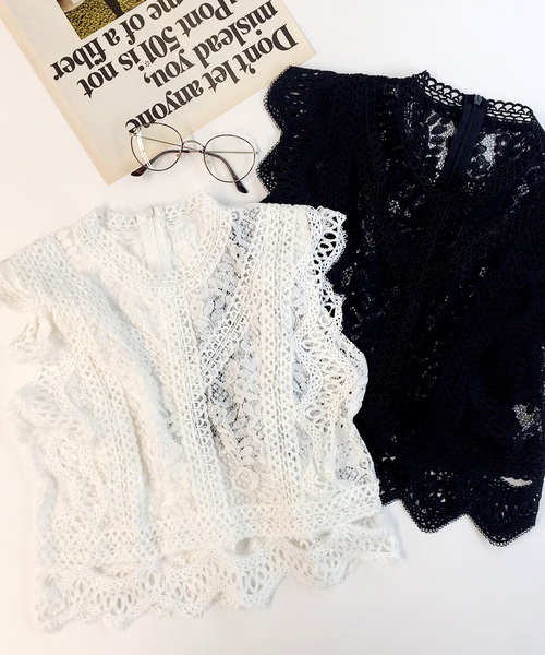 Cheek(チーク)の「コンパクトレーシートップス(シャツ/ブラウス・レディース・ホワイト/ブラック・MEDIUM)」の14枚目の写真