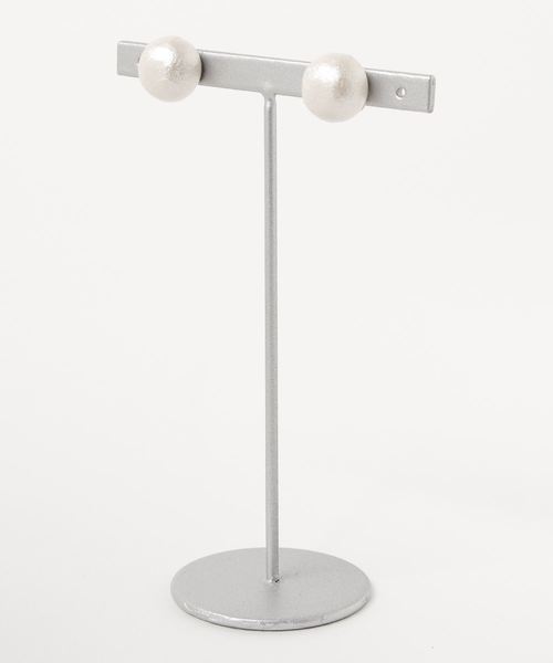tone(トーン)の「【PAPER ART WORKS】simple pearl(ピアス(両耳用)・レディース・シルバー・FREE)」の1枚目の写真