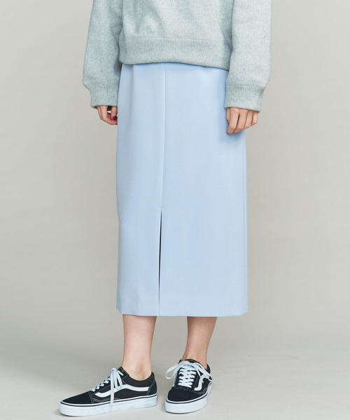 BEAUTY&YOUTH UNITED ARROWS(ビューティーアンドユースユナイテッドアローズ)の「BY ダブルクロスタイトスカート ◆(スカート・レディース・ブラック/ベージュ/パープル/ライトブルー・MEDIUM/SMALL)」の3枚目の写真