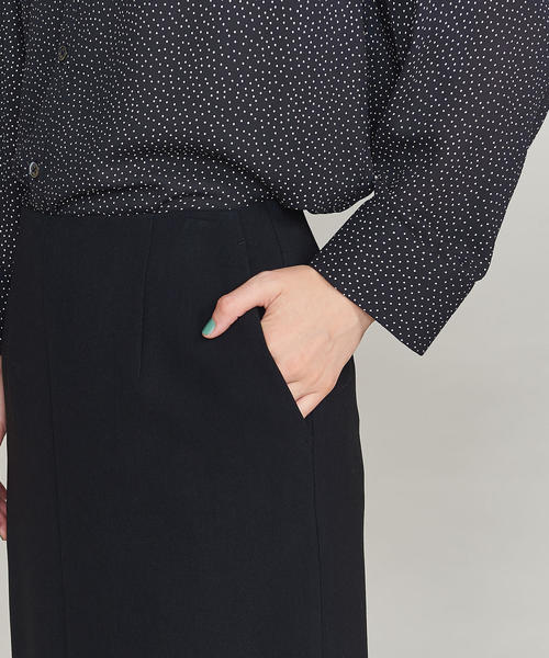 BEAUTY&YOUTH UNITED ARROWS(ビューティーアンドユースユナイテッドアローズ)の「BY ダブルクロスタイトスカート ◆(スカート・レディース・ブラック/ベージュ/パープル/ライトブルー・MEDIUM/SMALL)」の13枚目の写真