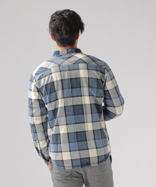 BAYFLOW(ベイフロー)の「インディゴチェックボアシャツ 18AW(シャツ/ブラウス・メンズ・レッド/ブルー・SMALL/MEDIUM/LARGE/X-LARGE)」の16枚目の写真