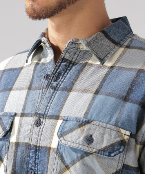 BAYFLOW(ベイフロー)の「インディゴチェックボアシャツ 18AW(シャツ/ブラウス・メンズ・レッド/ブルー・SMALL/MEDIUM/LARGE/X-LARGE)」の14枚目の写真