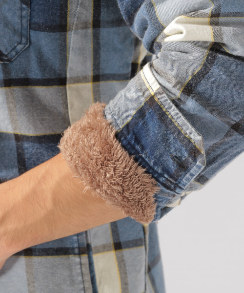 BAYFLOW(ベイフロー)の「インディゴチェックボアシャツ 18AW(シャツ/ブラウス・メンズ・レッド/ブルー・SMALL/MEDIUM/LARGE/X-LARGE)」の4枚目の写真