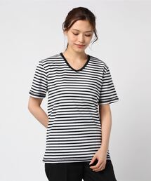 【Bl】レギュラーシルエットVネックTシャツ