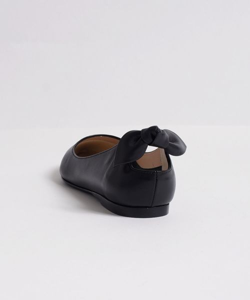 最終値下　amerivintage バックリボン　フラットパンプス　Lサイズ パンプス ブラック ローヒール: 45mm, sr1 - Pumps Black