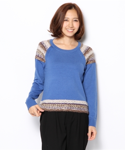 Another Edition（アナザーエディション）の「AE COL COMBI PO（ニット/セーター・レディース・ブラック/ライトグレー/コバルトブルー/ダークグリーン/オフホワイト/ダークグレー・フリー）」の14枚目の写真