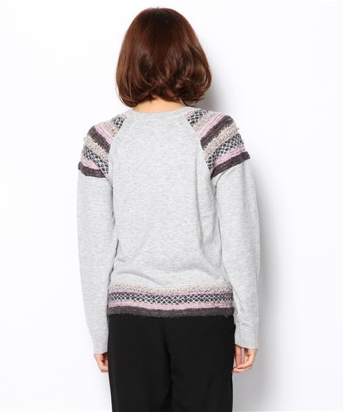Another Edition（アナザーエディション）の「AE COL COMBI PO（ニット/セーター・レディース・ブラック/ライトグレー/コバルトブルー/ダークグリーン/オフホワイト/ダークグレー・フリー）」の9枚目の写真