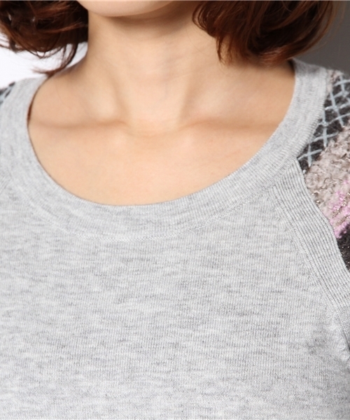 Another Edition（アナザーエディション）の「AE COL COMBI PO（ニット/セーター・レディース・ブラック/ライトグレー/コバルトブルー/ダークグリーン/オフホワイト/ダークグレー・フリー）」の10枚目の写真