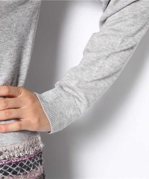 Another Edition（アナザーエディション）の「AE COL COMBI PO（ニット/セーター・レディース・ブラック/ライトグレー/コバルトブルー/ダークグリーン/オフホワイト/ダークグレー・フリー）」の11枚目の写真