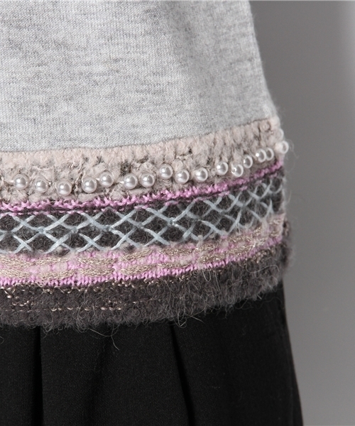 Another Edition（アナザーエディション）の「AE COL COMBI PO（ニット/セーター・レディース・ブラック/ライトグレー/コバルトブルー/ダークグリーン/オフホワイト/ダークグレー・フリー）」の12枚目の写真