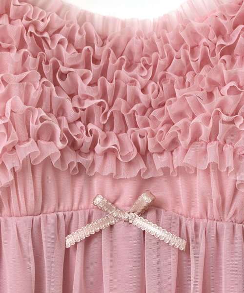 fran de lingerie（フランデランジェリー）の「Roche Furiru フリルキャミワンピース（ルームワンピース・レディース・ネイビー/オフホワイト/ピンク/グレー/ワイン/ダークブルー・M-L）」の19枚目の写真