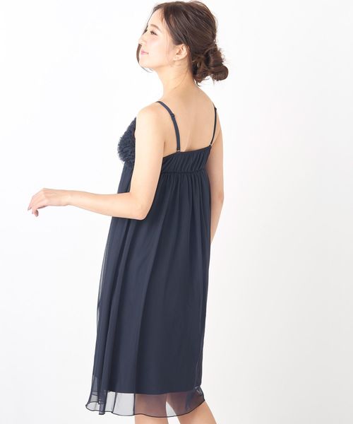 fran de lingerie（フランデランジェリー）の「Roche Furiru フリルキャミワンピース（ルームワンピース・レディース・ネイビー/オフホワイト/ピンク/グレー/ワイン/ダークブルー・M-L）」の15枚目の写真