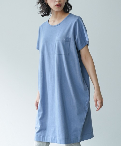 mili an deni(ミリアンデニ)の「ポケット付きTシャツワンピース(ワンピース・レディース・チャコールグレー/ブラック/ネイビー/オフホワイト/カーキ/杢グレー/ピンクベージュ/オリーブ/ベージュ/ダークベージュ/ライトグレー/モカ/ラベンダー/ダークブルー/スミクロ/ブルー/ダークオレンジ/アッシュグレー/ダークパープル・M/L)」の15枚目の写真