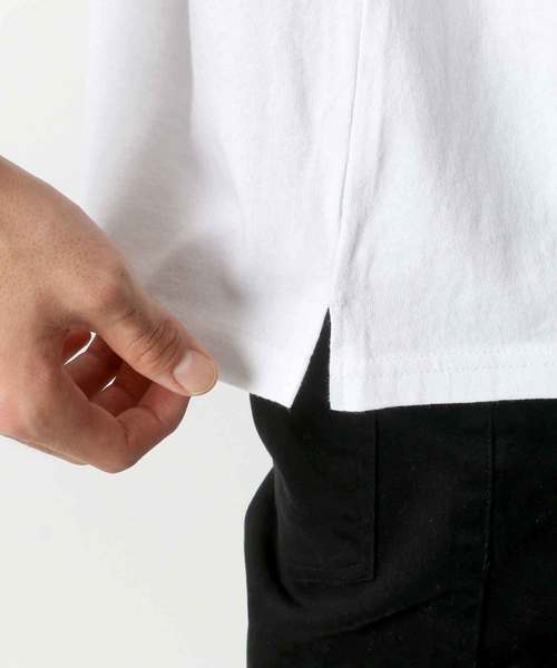 PLAYBOY（プレイボーイ）の「PLAYBOY/プレイボーイ ビッグシルエット ラビットアイコン Tシャツ（Tシャツ/カットソー・メンズ・ホワイト/ブラック/レッド・M/L/XL）」の7枚目の写真