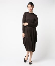 ボトルネックコクーンワンピース