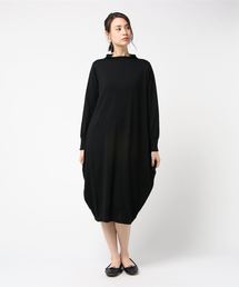 ボトルネックコクーンワンピース