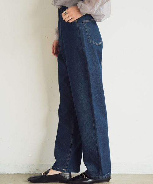 Aunt Marie's（アントマリーズ）の「AUNT MARIE'S  ハイウエストデニムパンツ（デニムパンツ・レディース・ブラック/ブラウン/ネイビー・SMALL/MEDIUM）」の5枚目の写真