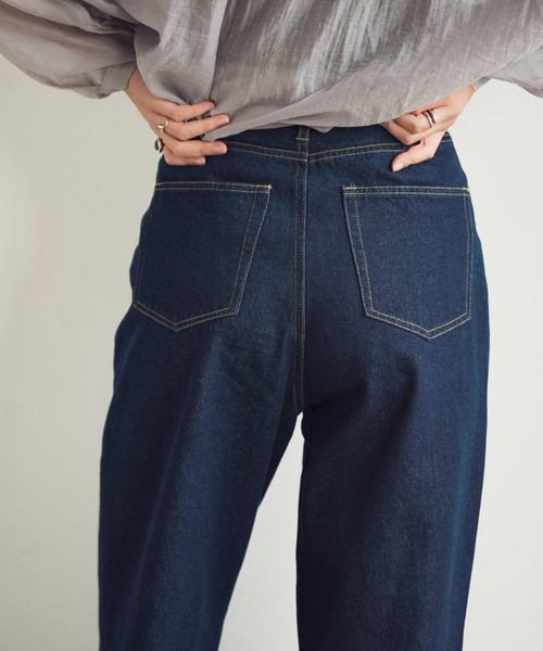 Aunt Marie's（アントマリーズ）の「AUNT MARIE'S  ハイウエストデニムパンツ（デニムパンツ・レディース・ブラック/ブラウン/ネイビー・SMALL/MEDIUM）」の4枚目の写真