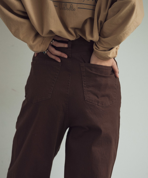 Aunt Marie's（アントマリーズ）の「AUNT MARIE'S  ハイウエストデニムパンツ（デニムパンツ・レディース・ブラック/ブラウン/ネイビー・SMALL/MEDIUM）」の14枚目の写真