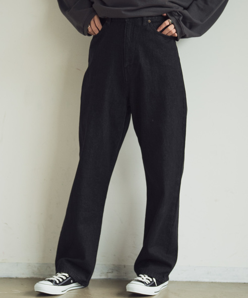 Aunt Marie's（アントマリーズ）の「AUNT MARIE'S  ハイウエストデニムパンツ（デニムパンツ・レディース・ブラック/ブラウン/ネイビー・SMALL/MEDIUM）」の20枚目の写真