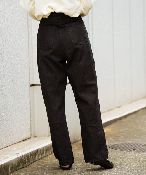 Aunt Marie's（アントマリーズ）の「AUNT MARIE'S  ハイウエストデニムパンツ（デニムパンツ・レディース・ブラック/ブラウン/ネイビー・SMALL/MEDIUM）」の17枚目の写真