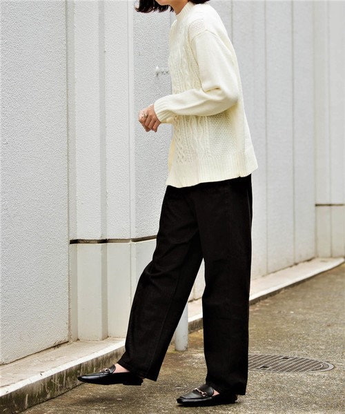 Aunt Marie's（アントマリーズ）の「AUNT MARIE'S  ハイウエストデニムパンツ（デニムパンツ・レディース・ブラック/ブラウン/ネイビー・SMALL/MEDIUM）」の18枚目の写真