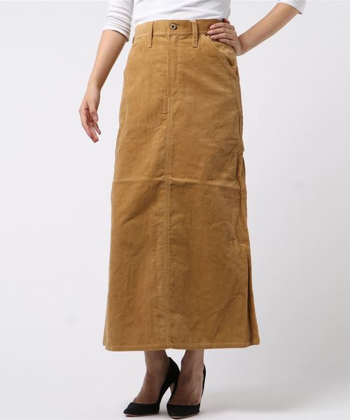 UNIVERSAL OVERALL(ユニバーサルオーバーオール)の「【UNIVERSAL OVERALL】 CORDUROY PAINTER SKIRT / U932721-A(スカート・レディース・ブラック/ベージュ/ブラウン/ネイビー・MEDIUM/LARGE)」の4枚目の写真