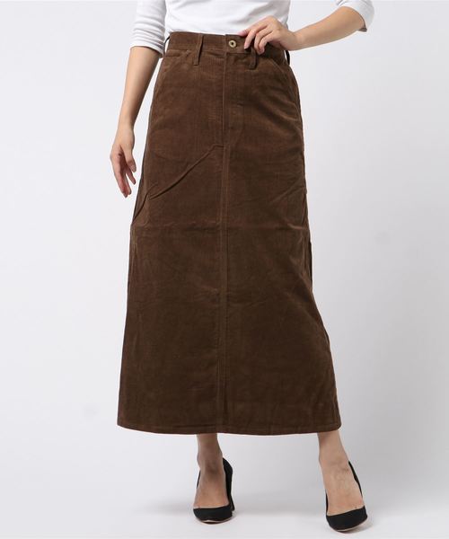 UNIVERSAL OVERALL(ユニバーサルオーバーオール)の「【UNIVERSAL OVERALL】 CORDUROY PAINTER SKIRT / U932721-A(スカート・レディース・ブラック/ベージュ/ブラウン/ネイビー・MEDIUM/LARGE)」の3枚目の写真