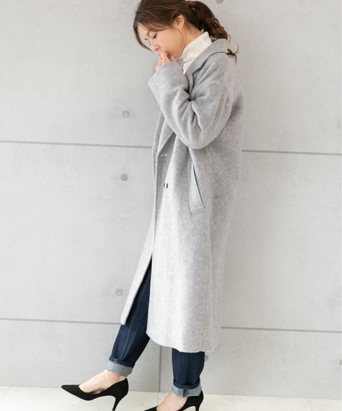 PREFERIR（プレフェリール）の「チェスター 裏 キルティングコート（チェスターコート・レディース・ベージュ/グレー/ネイビー・MEDIUM/LARGE）」の8枚目の写真