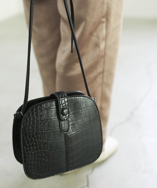 select MOCA(セレクトモカ)の「クロコショルダーバッグ(ショルダーバッグ・レディース・ブラック/ライトベージュ/モスグリーン・FREE)」の7枚目の写真