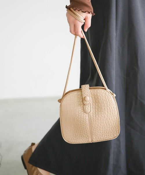 select MOCA(セレクトモカ)の「クロコショルダーバッグ(ショルダーバッグ・レディース・ブラック/ライトベージュ/モスグリーン・FREE)」の9枚目の写真