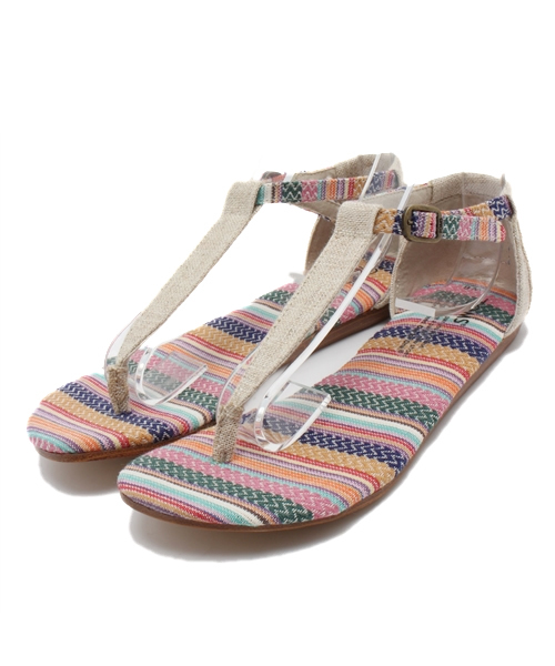 TOMS（トムス）の「ウィメンズ トムス トング プラヤ サンダル TOMS W PLAYA SANDALS（サンダル・レディース・イエロー/A/ピンク/ブラック/マルチ・23cm/22.5cm/22cm/23.5cm/24cm/24.5cm）」の4枚目の写真