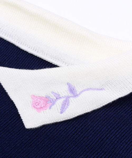 WEGO（ウィゴー）の「WEGO/AMOコラボニットワンピース（ワンピース・レディース・サックスブルー/ネイビー・FREE）」の8枚目の写真