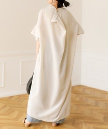 Bab | 【WEB限定】ウェーブボタンロール衿変形ロングワンピース(ワンピース)