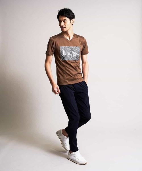 MICHEL KLEIN HOMME (ミッシェルクランオム)の「パンツ(タイプライターSY)(その他パンツ・メンズ・オレンジ/ネイビー/ライトグレー・MEDIUM/LARGE/X-LARGE/50)」の2枚目の写真