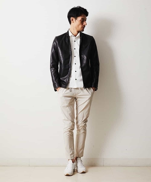 MICHEL KLEIN HOMME (ミッシェルクランオム)の「パンツ(タイプライターSY)(その他パンツ・メンズ・オレンジ/ネイビー/ライトグレー・MEDIUM/LARGE/X-LARGE/50)」の1枚目の写真