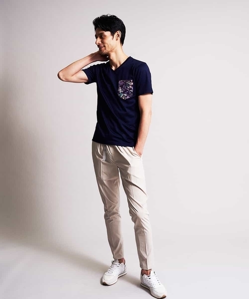 MICHEL KLEIN HOMME (ミッシェルクランオム)の「パンツ(タイプライターSY)(その他パンツ・メンズ・オレンジ/ネイビー/ライトグレー・MEDIUM/LARGE/X-LARGE/50)」の6枚目の写真
