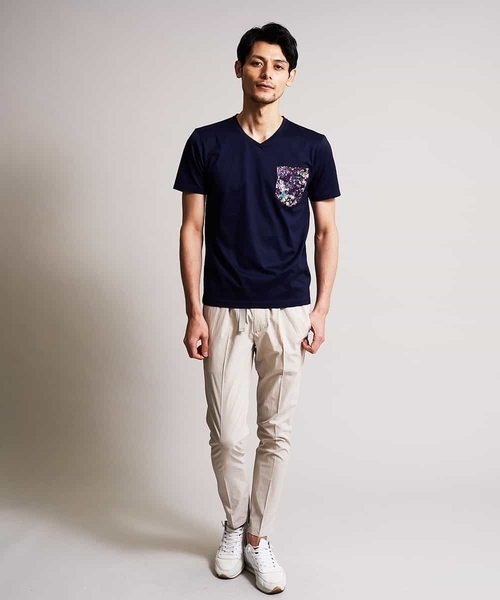 MICHEL KLEIN HOMME (ミッシェルクランオム)の「パンツ(タイプライターSY)(その他パンツ・メンズ・オレンジ/ネイビー/ライトグレー・MEDIUM/LARGE/X-LARGE/50)」の4枚目の写真